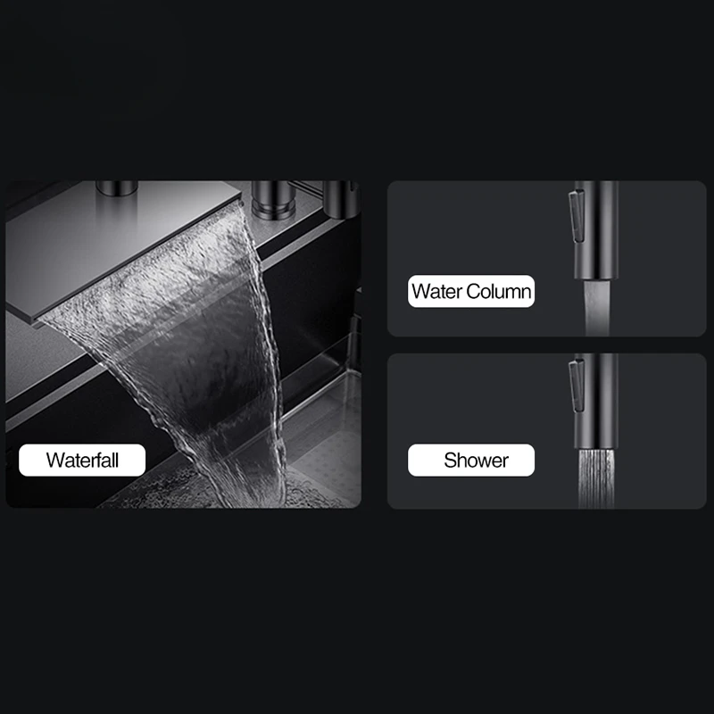 Пистолет Серый Летающий Дождь Водопад Переключатель с одной ручкой Выдвижной