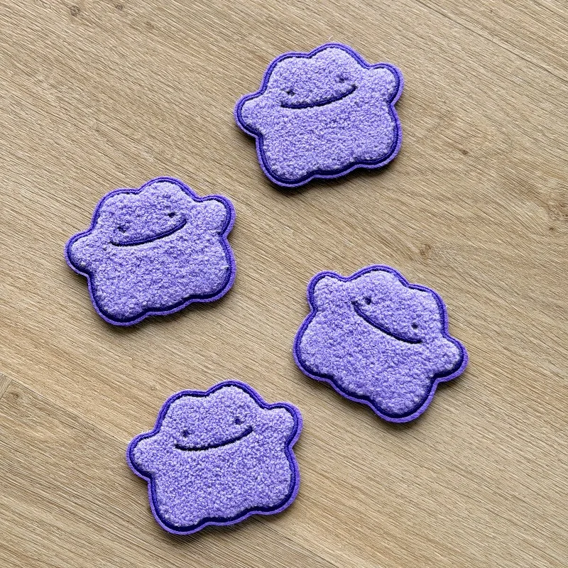 Фото Наклейки для волос Pokemon Broken Hair Stickers Ditto с аниме-принтом, милые украшения для волос, заколки, средство для укладки непослушных волос, подарки №5
