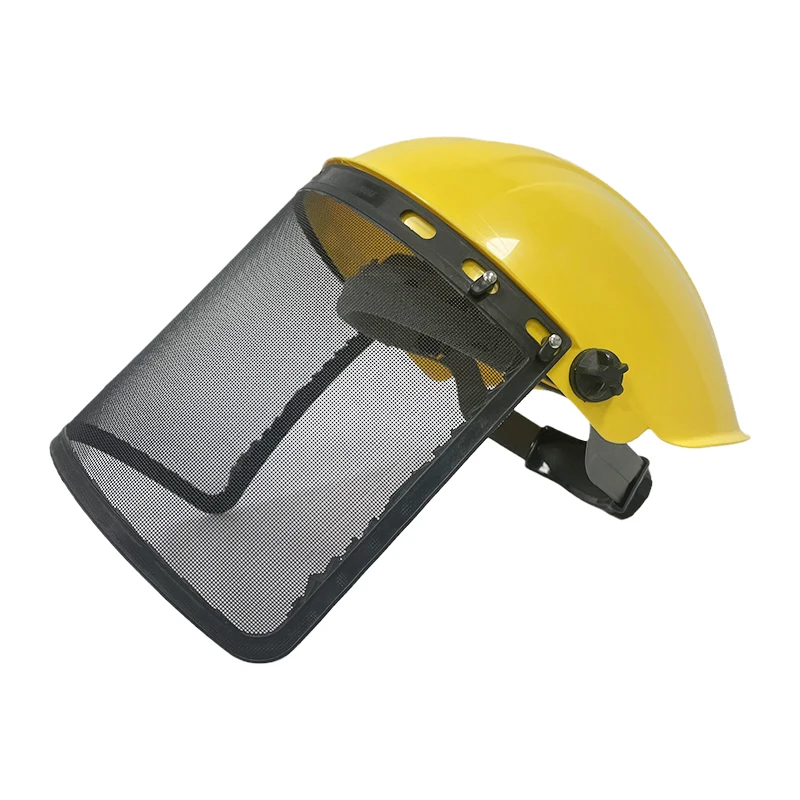 

Grass Trimmer Safety Cap Hat Full Face Shield CE Visor Mesh PC Logging Brush Cutter Forestry Protection Garden Work Adjustable