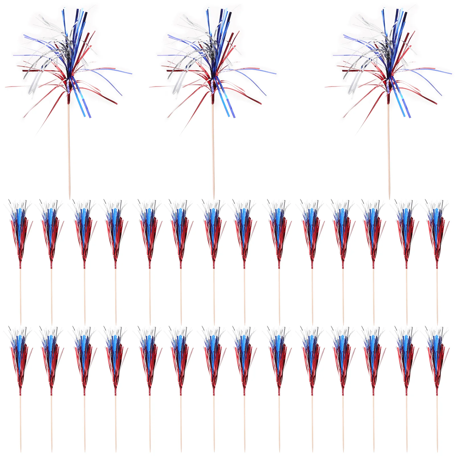 

100 Pcs Cake Picks Dessert Eating Fruit Cupcakes Paper Party For Wood Fireworks Toothpicks