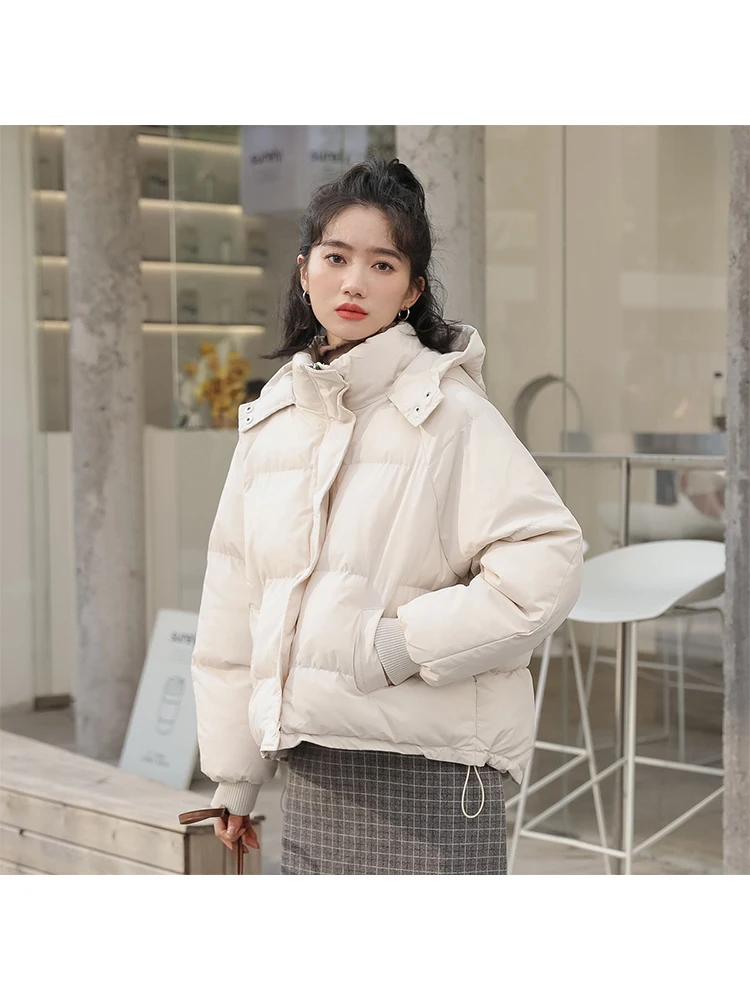 

Зимнее утолщенное теплое пальто с капюшоном для отдыха женское зеленое универсальное характерное удобное пальто