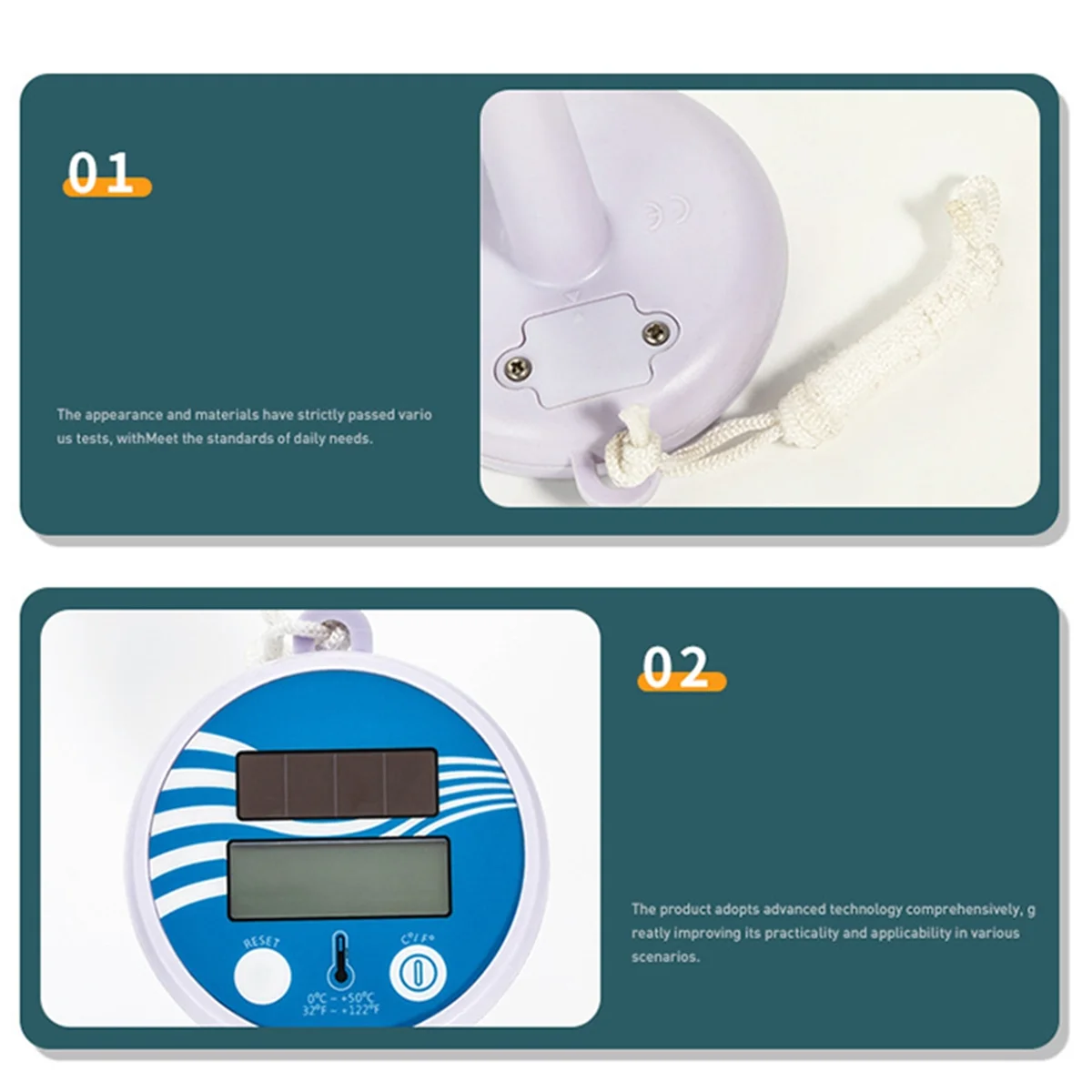 Плавающий цифровой термометр для бассейна Уличный Термометр на солнечных