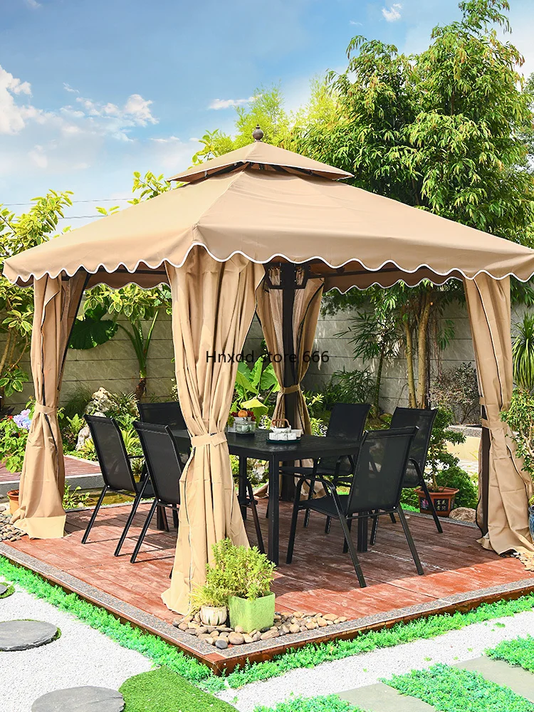 Навес для двора сада освещения павильон с четырьмя углами