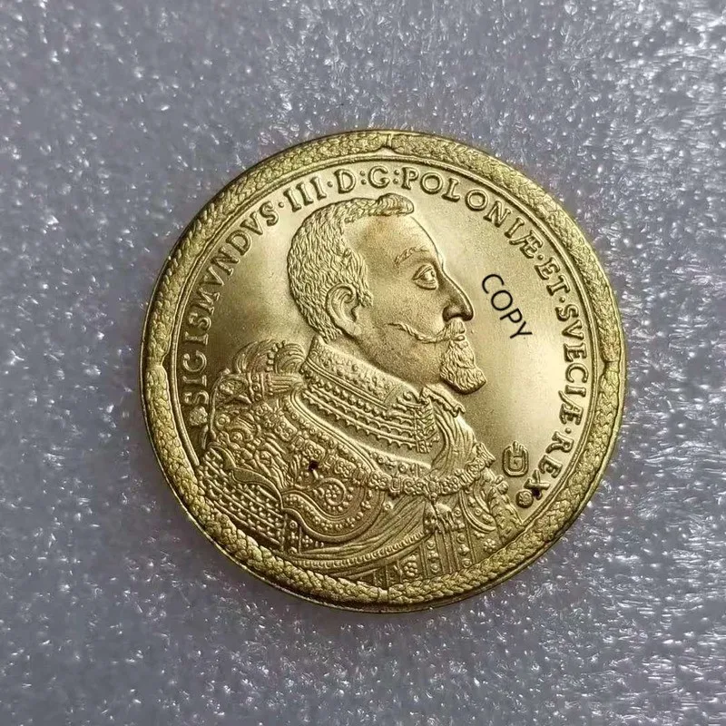 

Poland 1621 Gold Plated Brass Commemorative Collectible Coin Gift Lucky Challenge Coin COPY COIN
