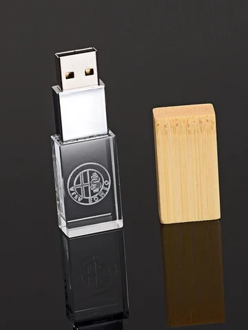 JASTER Высокоскоростной флэш-накопитель USB 3.0 128 ГБ 64 ГБ Fashion Crystal Pen Drive Бесплатный индивидуальный логотип Красочный светодиодный бизнес-подарок USB-накопитель