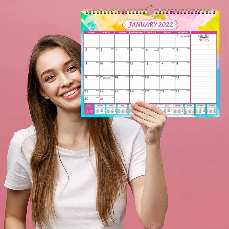 2022 настенный календарь для записей 12 ежемесячных календарей английский