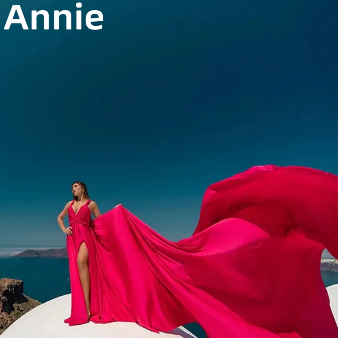 

Red Flight Prom Dresses Sexy Silk Photography Evening Dress Vestidos De Noche Sexy Side Slit Long Skirt فساتين سهره فاخره 2023