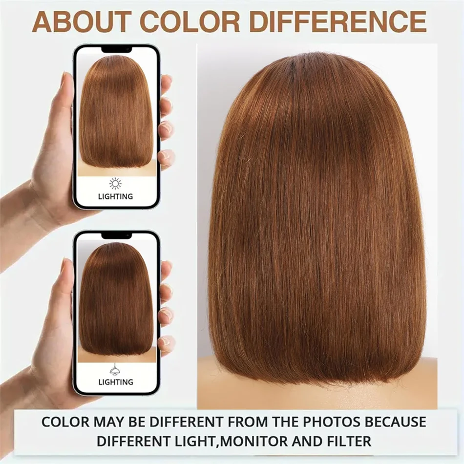 Шоколадно-коричневый 100% Вьетнамский супер двойной прямой 13x4 фронтальный парик