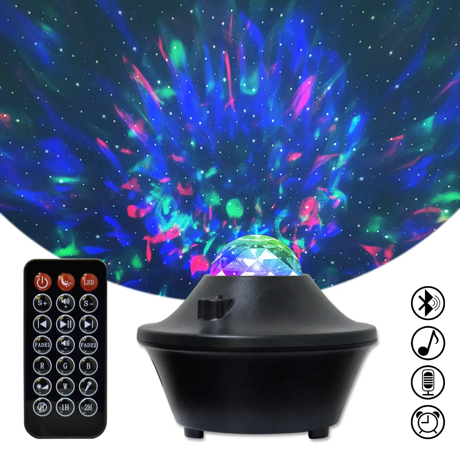 

Романтический проектор звездного неба, Галактический ночник, детский музыкальный проигрыватель Blueteeth с USB, Звездный ночник, красочная проек...