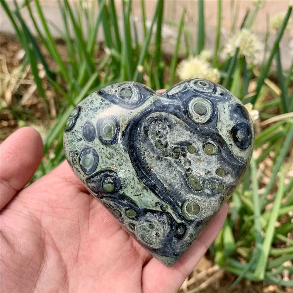 1 шт. Кристалл kanbaba eye Сердце Карманные лечебные камни для ладони ручная резка коллекционные минералы драгоценный камень поделки камень