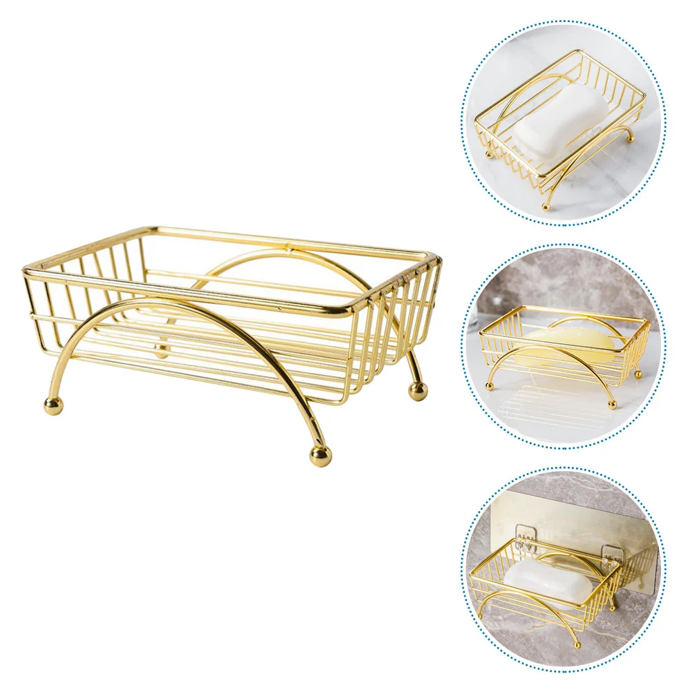 

Soap Dish Holder Tray Bathroom Container Drainer Stainless Saver Sponge Organizer Bar Draing Wall Drainage Sink Storage Basket