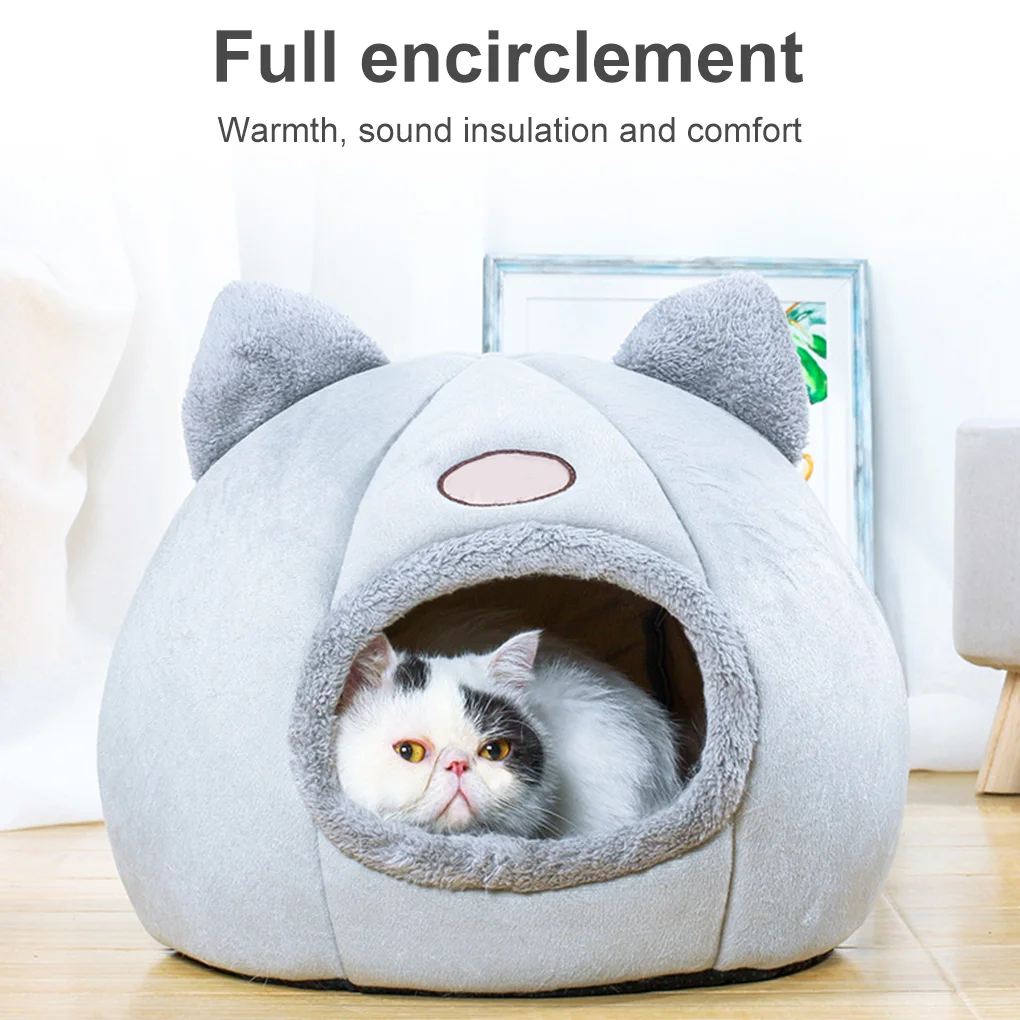 

New Deep sleep comfort in winter cat bed little mat basket for cat‘s house products pets tent cozy cave beds Indoor cama gato