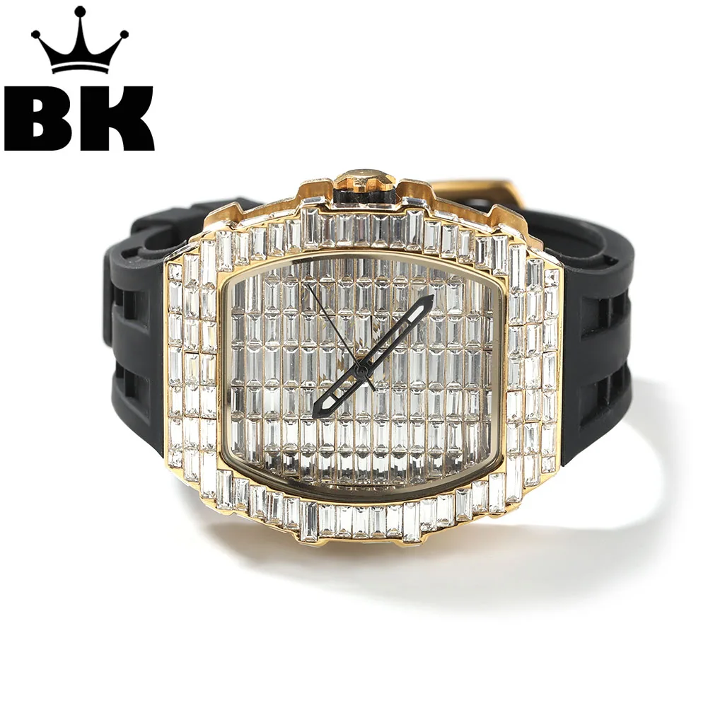 Часы наручные с квадратным циферблатом и силиконовым ремешком унисекс