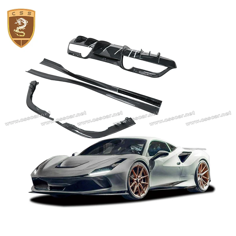 Новый стиль сухой карбоновый удлинитель с принтом разветвители диффузор обвес