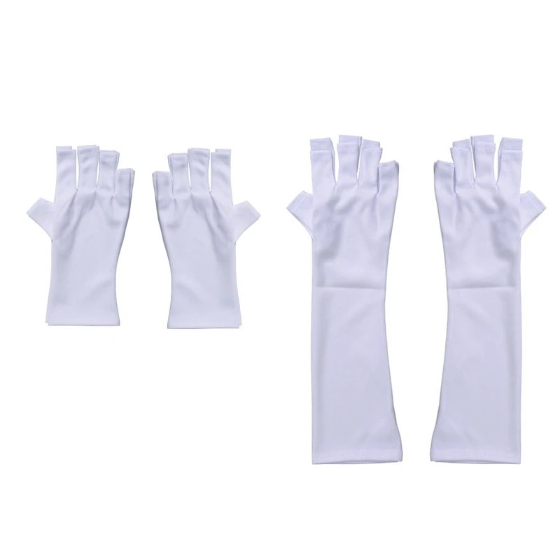 

Uv Shield Gloves For Gel Nail Lamp Manicure Short and Long Fingerless Glove Nail Drop Shipping