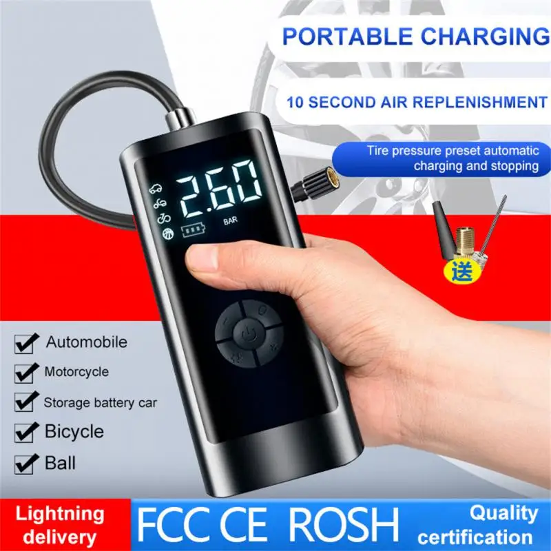 

Wireless Smart Car Air Pump Tire Electric Wireless Portable Tire Inflator Pump Multifunctional With Digital Display Car Air Pump