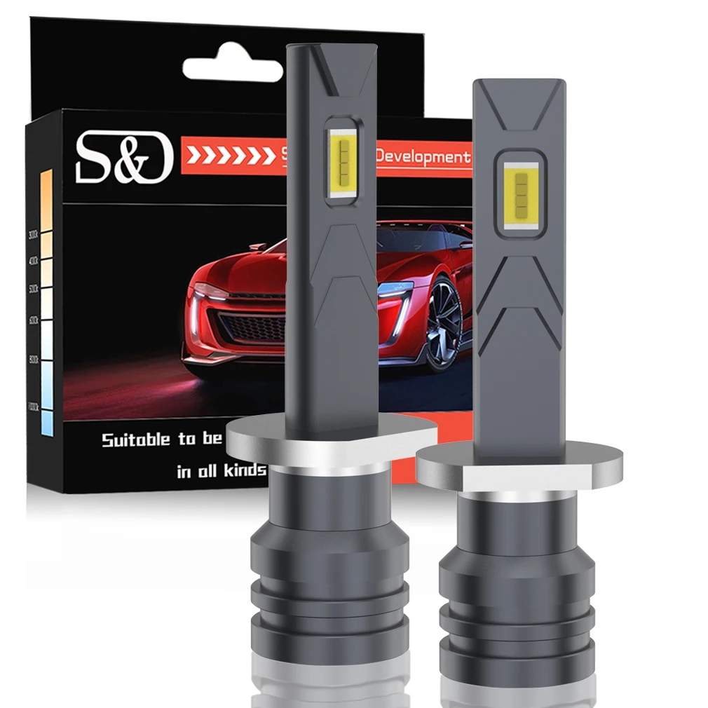 2 шт., беспроводные автомобильные лампы H1 6500K 3570, 60 Вт лм