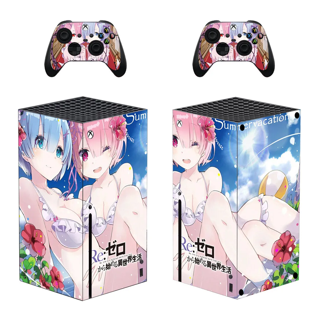 

Re:Life in a different world from zero Rem Cute Girl Decal Cover for Xbox Series X Console Controllers XSX Skin Sticker Vinyl