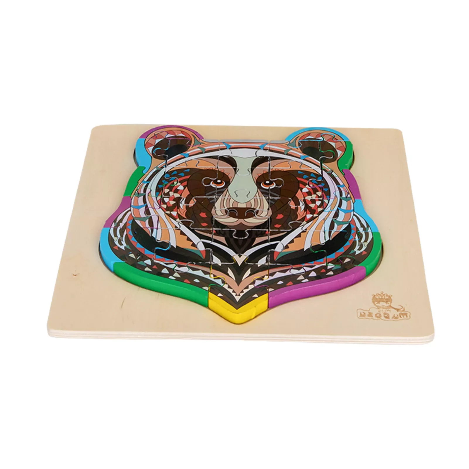 Wooden Jigsaw Puzzles Irregular Bear Puzzle Toy Children Montessori Puzzle Game Improve Hands-on Ability Jigsaw Puzzle For Famil
