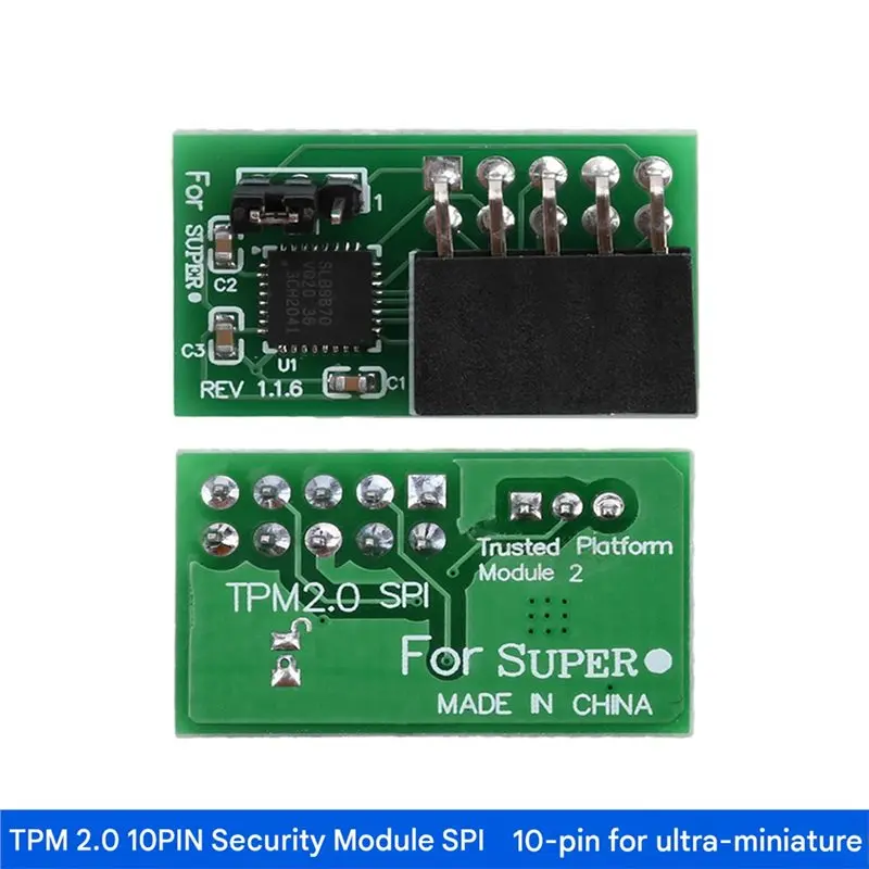 Фото Модуль DTEN-TPM2.0 SPI, модуль доверенной платформы, адаптер TPM 2.0 №5