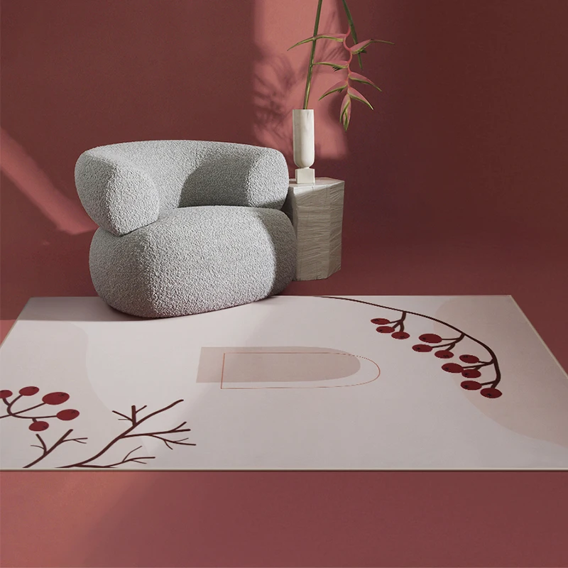 

New Modern Abstract Style Living Room Carpet Japanese Minimalist Style Soft Bedroom Rug Living Room Large Area Floor Mat
