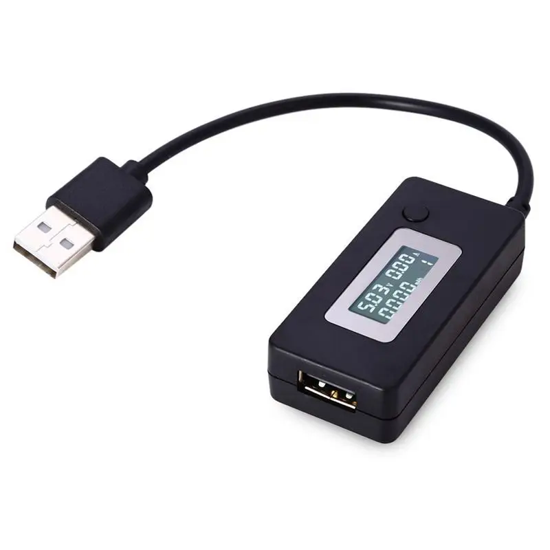 

AT14 LCD USB Detector Voltmeter Ammeter Charger Capacity Tester Meter Voltage Current Charger QC2.0 3 - 15V