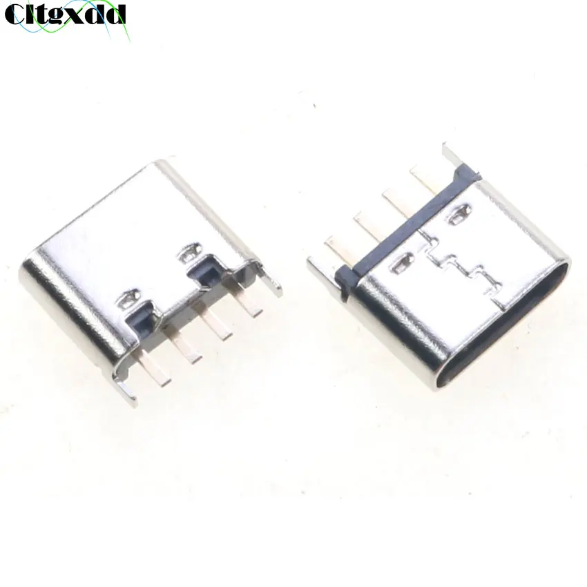 

Cltgxdd 10pcs Micro USB Jack 3.1 Type-C 4P 4pin Female Connector For Mobile Phone Charging Port Charging Socket