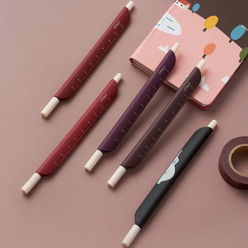 

5 шт. 0,5 мм Мультяшные винтажные гелевые ручки, цветные чернила, фотографические милые декоративные ручки для скрапбукинга, канцелярские принадлежности для школы