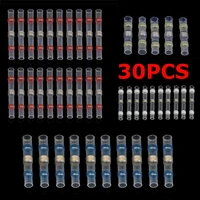 50pcs30pcs solder sleeve seal heat shrink butt connectors wire splice terminals waterproof red blue white yellow