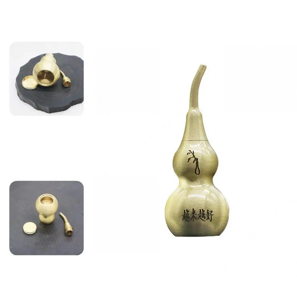 

Smooth Surface Solid Color Auspicious Design Gourd Sculpture for Desktop