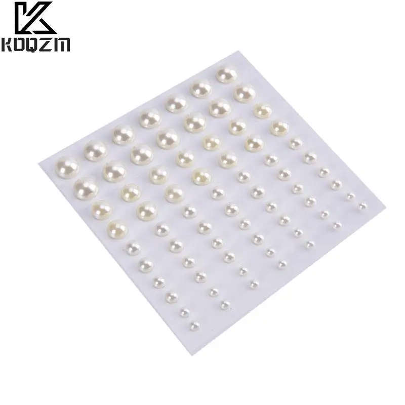 

Plastic Semi-circular Pearl Decoration Stickers For DIY Crafts Scrapbooking Face Beauty Makeup Nail Art Cell Phone Decoration