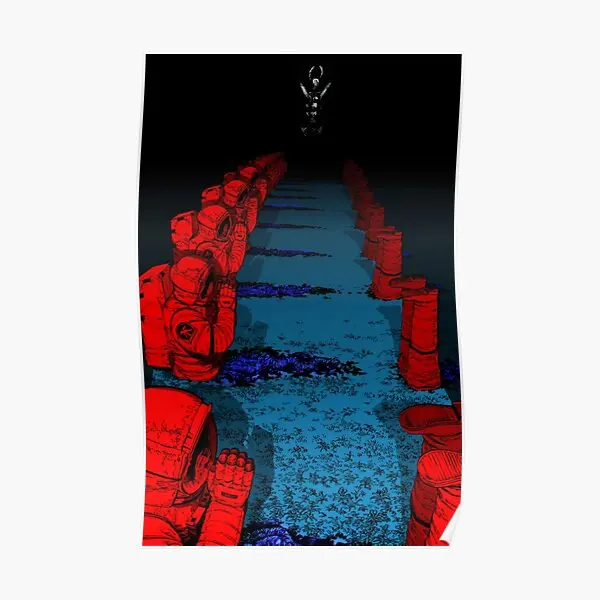 

Постер красного и синего цветов с астронавтами, винтажный декор, домашняя картина, искусство, смешная настенная печать, роспись, Декор, комн...