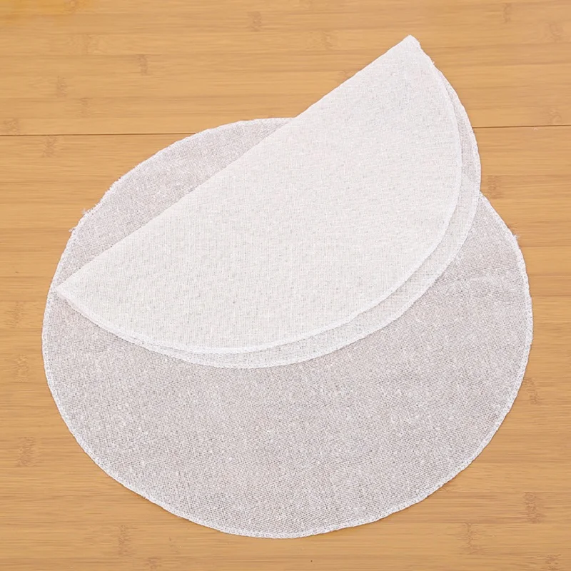 

0252 10PCS Round Cotton Yarn Sizing Cloth Steamed Kitchen Supplies Cage Drawer Cloth Bun Paper Non-Stick Steamer Gauze Wholesale