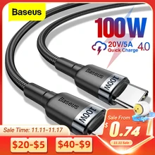 Baseus 100W USB C To USB Type C Cable USBC PD Fast Charging Cord USB-C TypeC Cable 2M For iPhone 15 Pro Max Macbook Samsung POCO