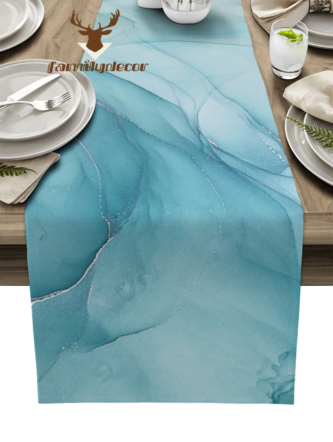 

Мраморная скатерть из агата, домашний Свадебный декор, скатерть для стола, коврик с флагом, центральные части стола, украшение для вечерние, обеденная длинная скатерть