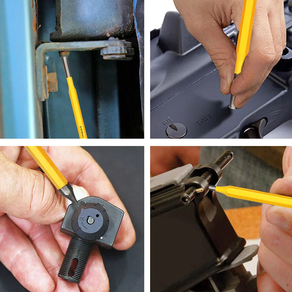 Набор стамесок BRAKEMAN для ударных штифтов 6 шт. 1,5-8 мм. Инструмент для кожи, ювелирных изделий, ремонта часов и столярных работ.