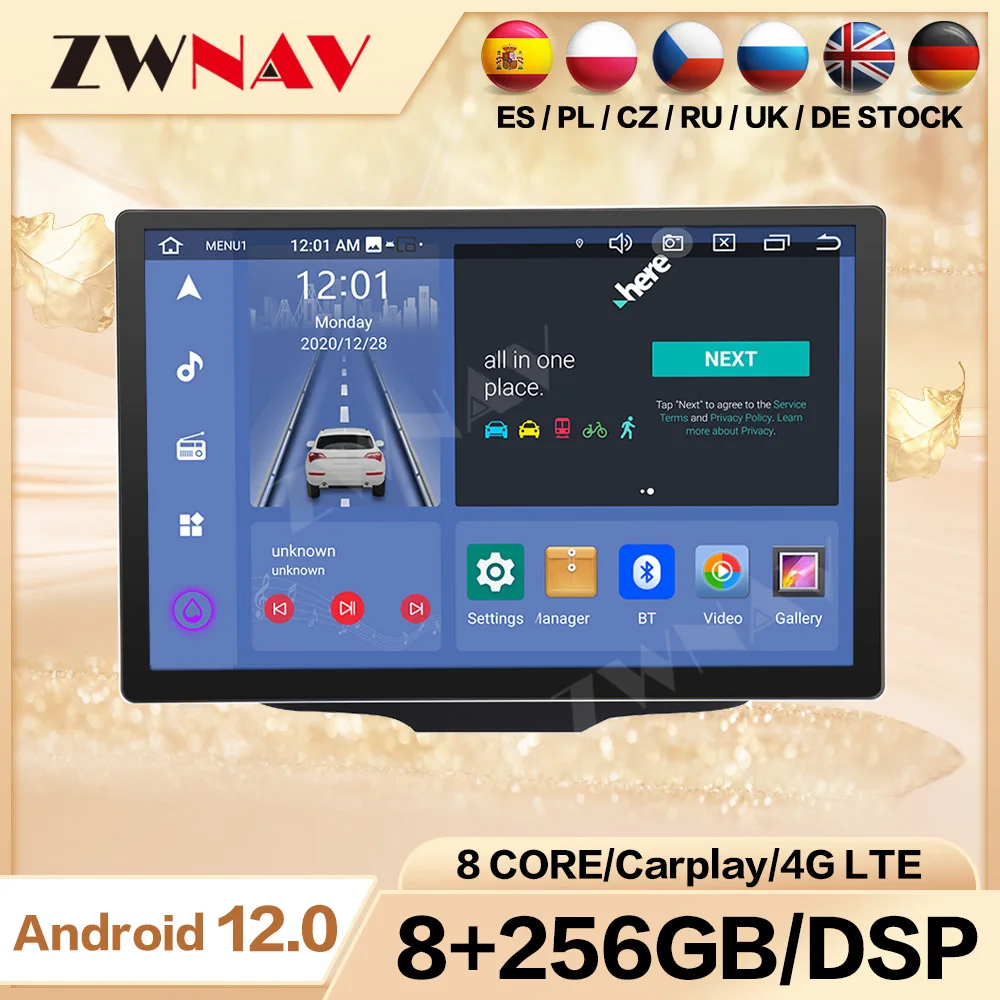 

256G Screen For Jeep Freeman 2016 2017 2018 Android 12 Automotive Car Radio Stereo With Bluetooth DSP Carplay IPS Head Unit