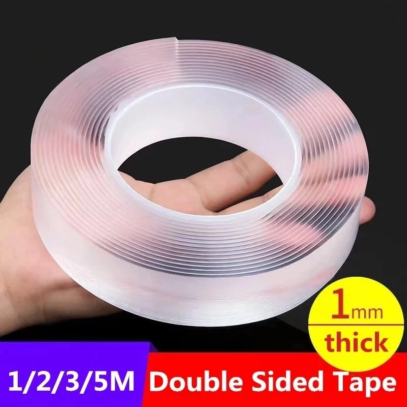 Transparent Double Sided Tape Nano Tape Waterproof Wall Stickers Reusable Heat Resistant Bathroom Home Decoration Tapes