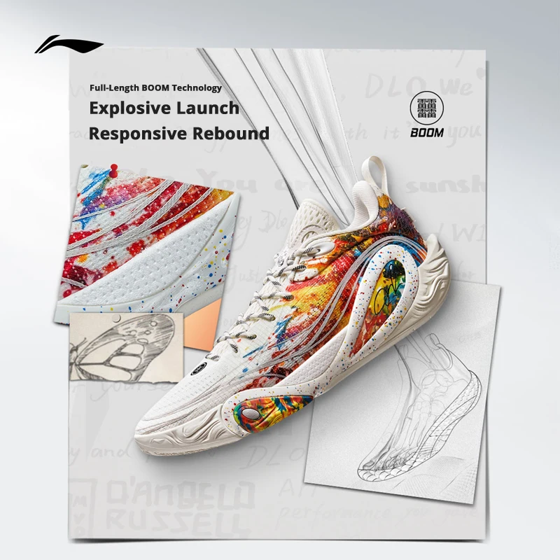 Фото Мужские баскетбольные кроссовки Li-Ning WADE DLO 1 On Court, легкие и стабильные кроссовки с подкладкой, профессиональные кроссовки ABPV009 №2