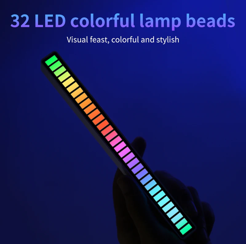 Творческий RGB музыкальный звук Управление светодиодный ным уровнем освещение