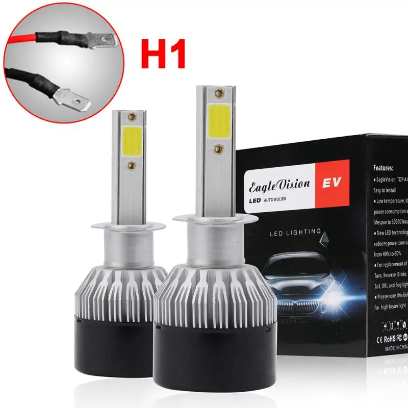 

2 шт./комплект, автомобильные лампы COB H1 H7 H11 9005 9006