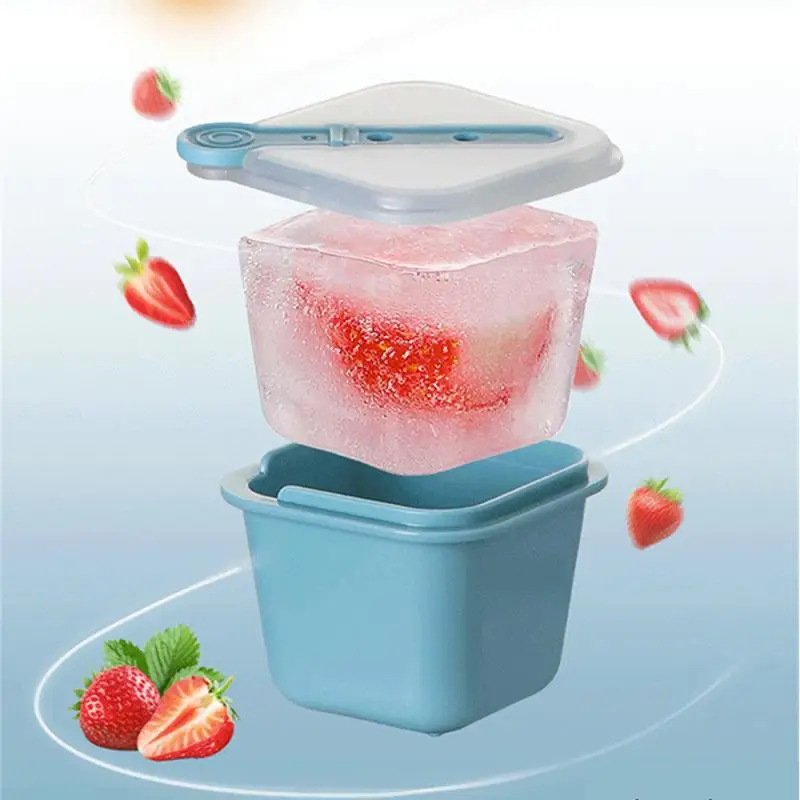 

Ice Making Box Supplementary Food Frozen Food Grade Quick-frozen Ice Making Mold Household Refrigerator With Cover Ice Lattice