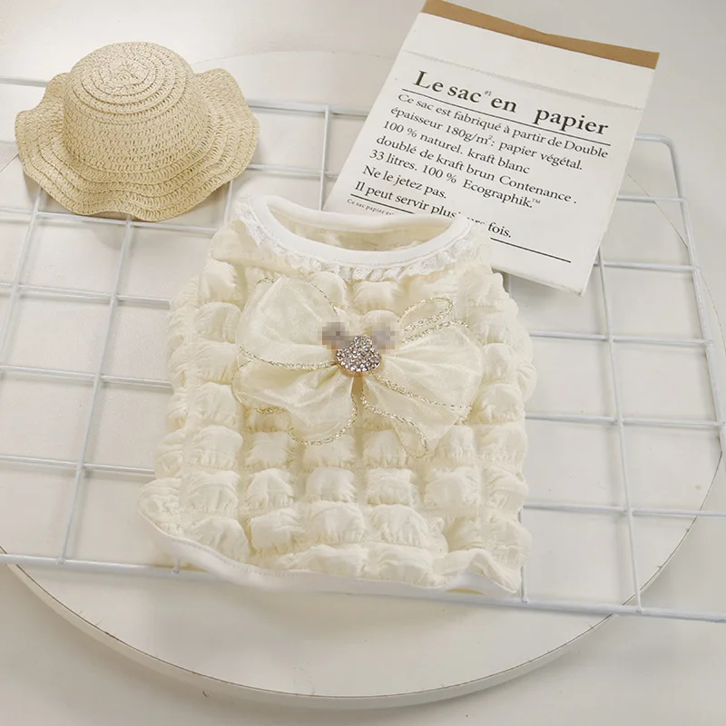 

Галстук-бабочка для собак, Роскошный милый костюм для одежды собак, маленький Французский бульдог, тонкая весенне-летняя белая маска для ма...