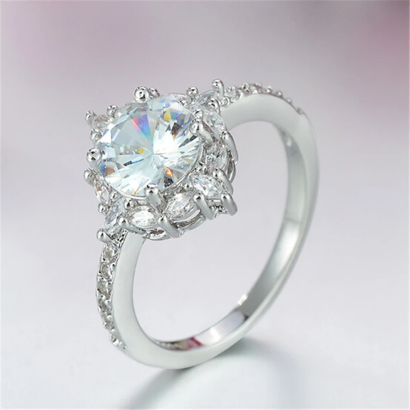 

European and American Style Bride Wedding Ring Special Moment for Her Simple High-quality Ring Engagement Jewelry Wholesale