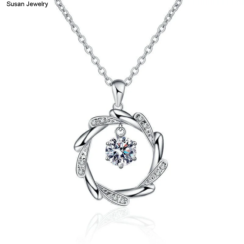 

Японский и корейский ювелирные изделия s Серебряный Циркон умная подвеска Платиновое покрытие аксессуары подарок на день Святого Валентин...