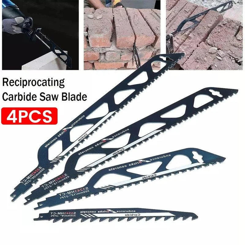 Hard Alloy Reciprocating Saw Blades Saber Saw Handsaw Multi Saw Blade For Cutting Wood Metal PVC Tube Power Tools Accessories