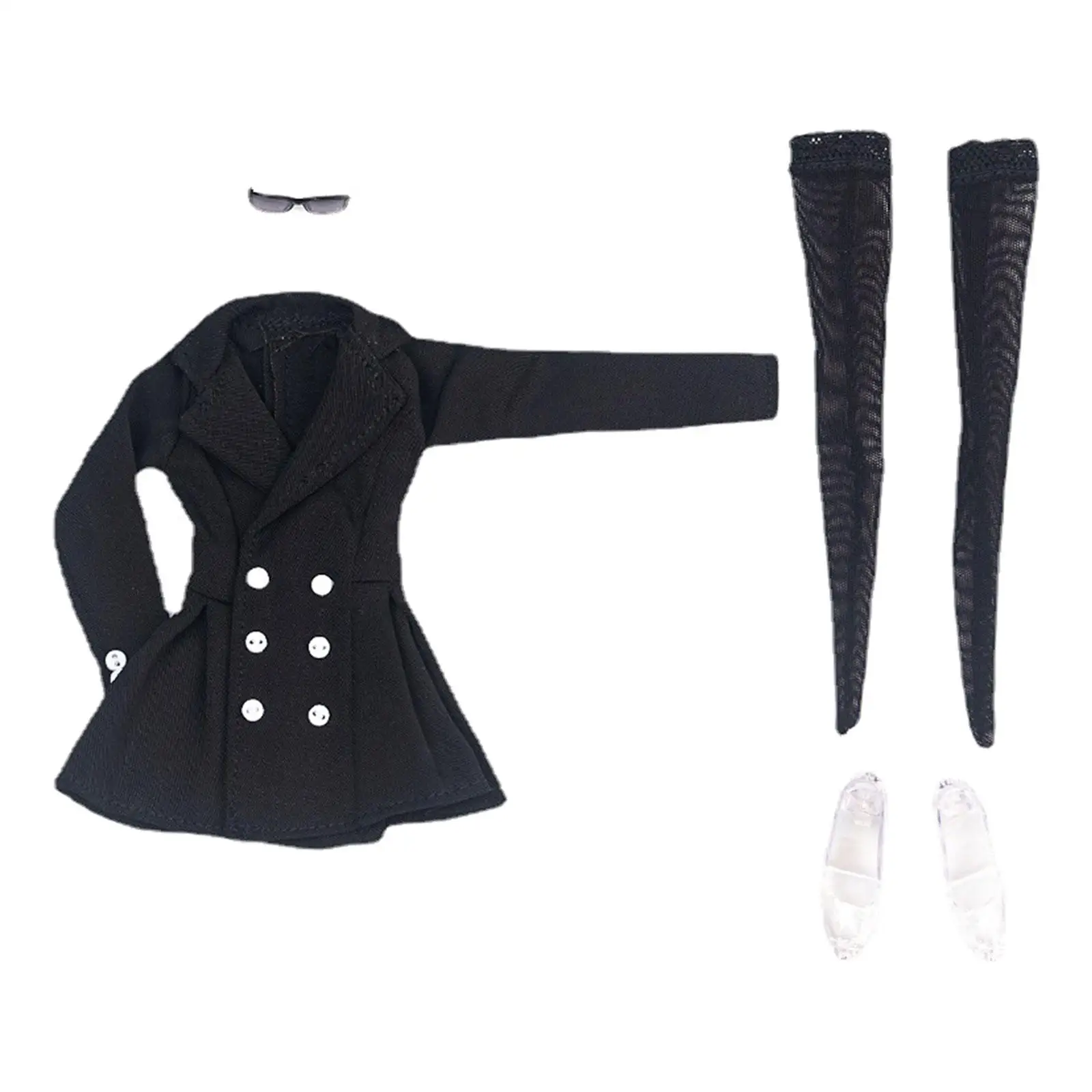 

1/6 Female OL fashion Accs Doll Clothes with Shoes Handmade Full Suit Costume