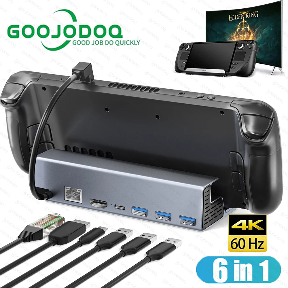 5 In 1 Hub Aluminum Alloy Holder Dock 60hz Hdmi-compatible U
