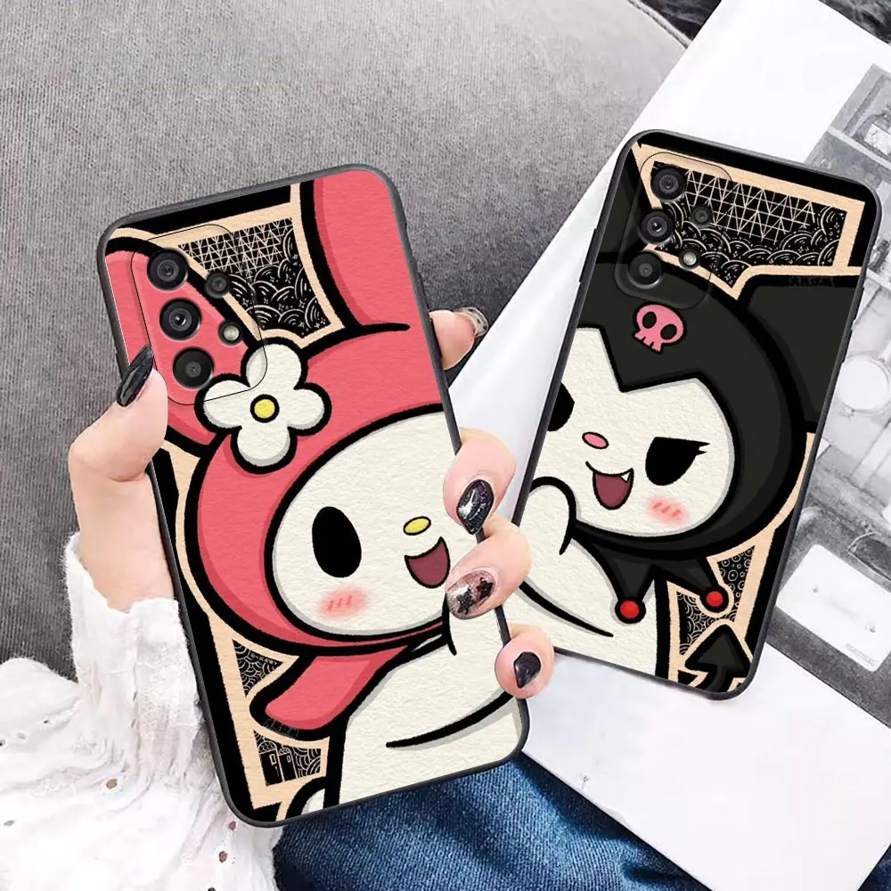

Cartoon Cute Kuromi Melody Baku Case For Galaxy A52 Case For Samsung Galaxy A72 A71 A52 A51 A42 A32 A31 A21 A12 A11 Black Cover