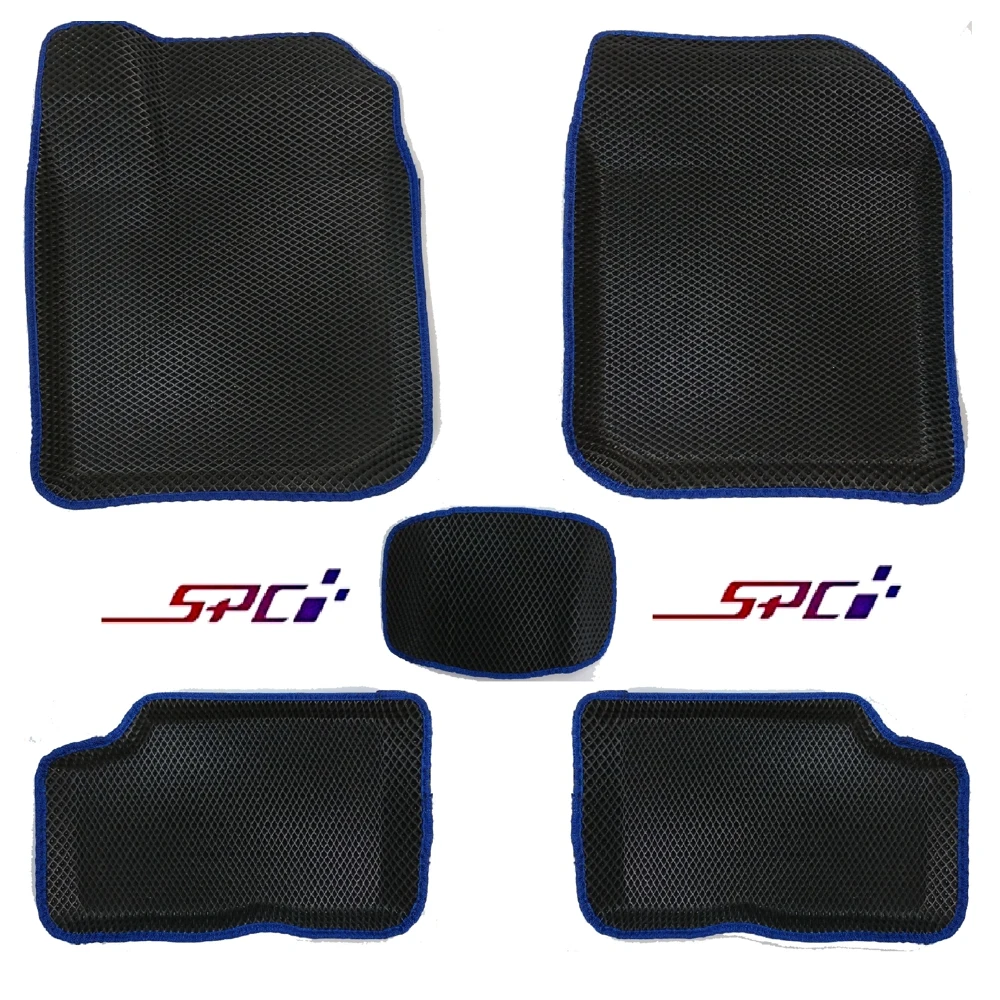 Новинка! Коврики Ева с Пресс Бортами на RENAULT SANDERO I CITY черно-синий